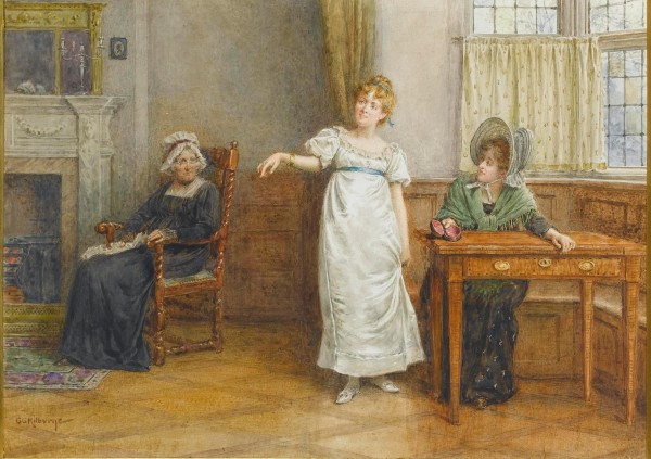A girl gathering by George Goodwin Kilburne